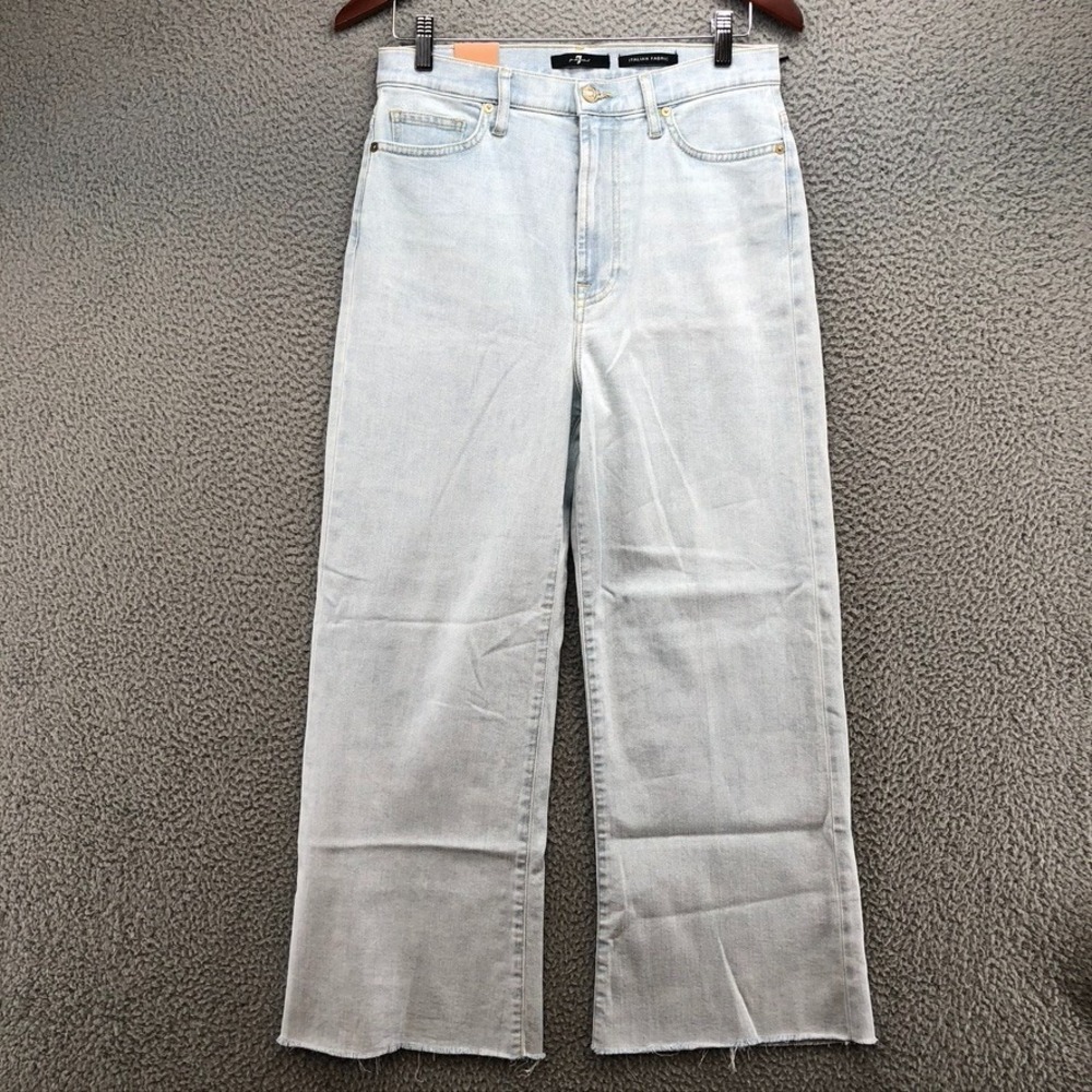 7 For All Mankind Ultra‎ High Rise Cropped Jo Italian Fabric Jeans Womens 29 8